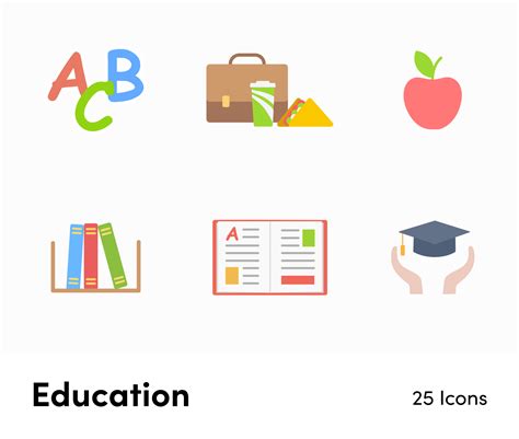 Education Flat Vector Icons S01142214 | Infografolio