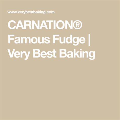 CARNATION® Famous Fudge | Recipe | Fudge, Carnation fudge recipe, Fudge recipes