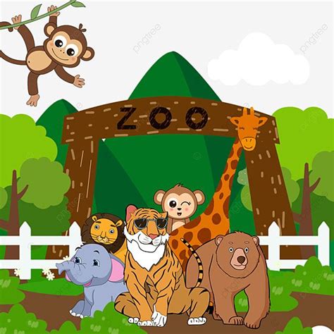 Zoo Animals PNG Image, Zoo Animal Illustration, Zoo Clipart, Zoo ...