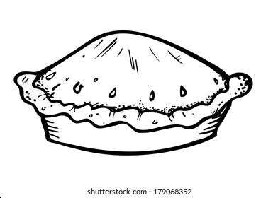 20.574 Pie line drawing Gambar, Foto Stok & Vektor | Shutterstock