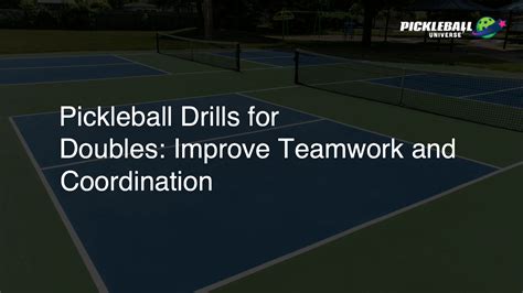 Pickleball Drills for Doubles: Improve Teamwork and Coordination ...