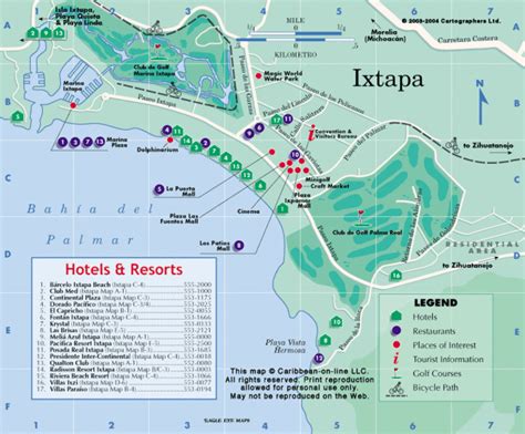 Map of Ixtapa City Area | Map of Mexico Regional Political Geography ...