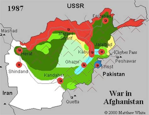 Afghanistan Cold War Map