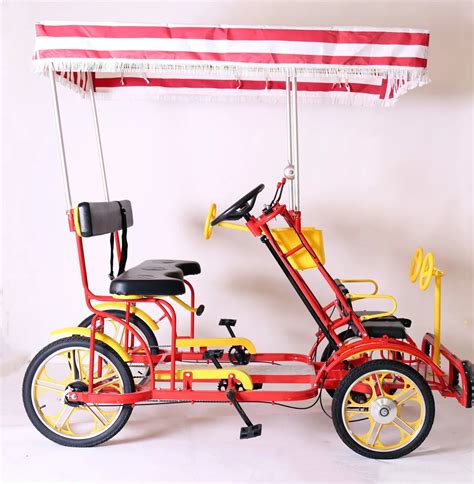 Pedicab 4 Wheel Adult Surrey Bike Four Seat Bicycle/quadricycle 4 People Surrey Bike - Buy 4 ...