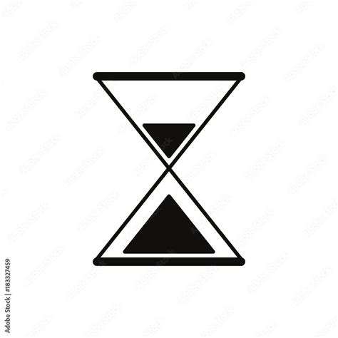 Hourglass icon. Sand clock line icon. Black sand clock logo Stock Vector | Adobe Stock