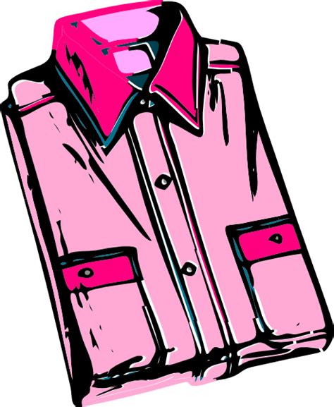 Folded Pink Shirt Clip Art at Clker.com - vector clip art online, royalty free & public domain