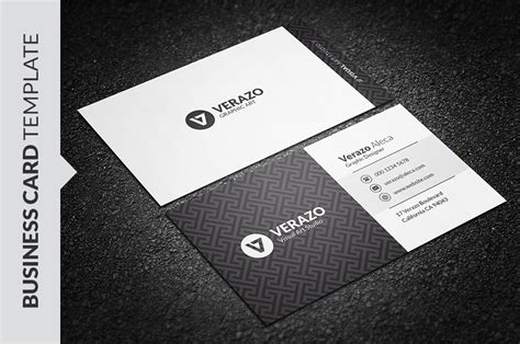 Elegant Black & White Business Card | Business Card Templates ~ Creative Market