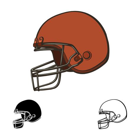 American football Helmet standard sports vector 4915029 Vector Art at ...