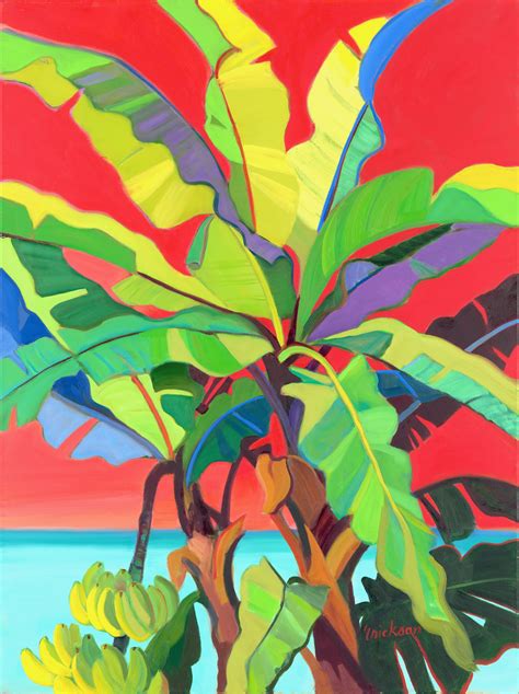 BANANAS II - original oil by Shari Erickson | Island art, Caribbean art, Tree art