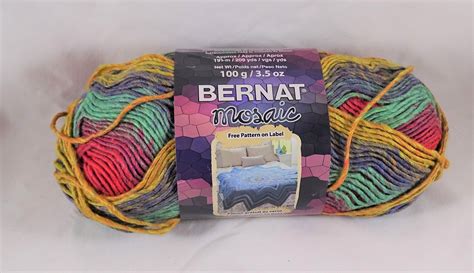 Bernat Yarn Mosaic Vivid Knitting Knit Crochet Worsted Weight | Etsy | Bernat yarn, Hand ...