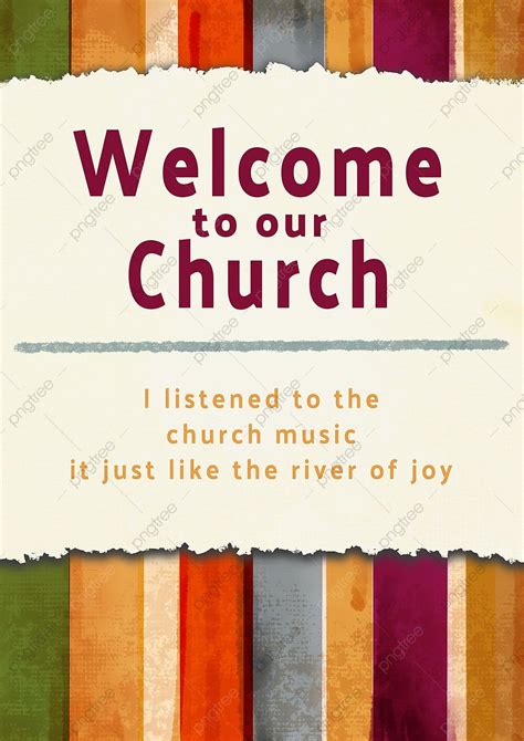 Welcome Card Church Color Template Template Download on Pngtree