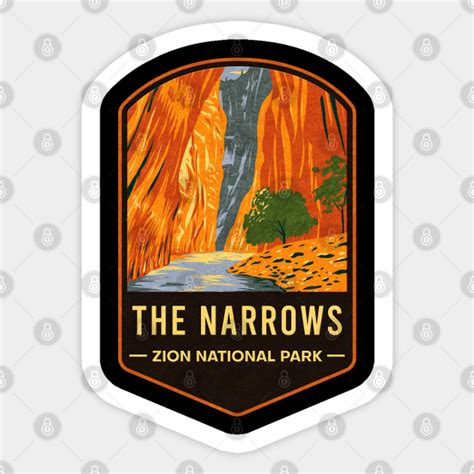 The Narrows Zion National Park - The Narrows Zion National Park - Sticker | TeePublic