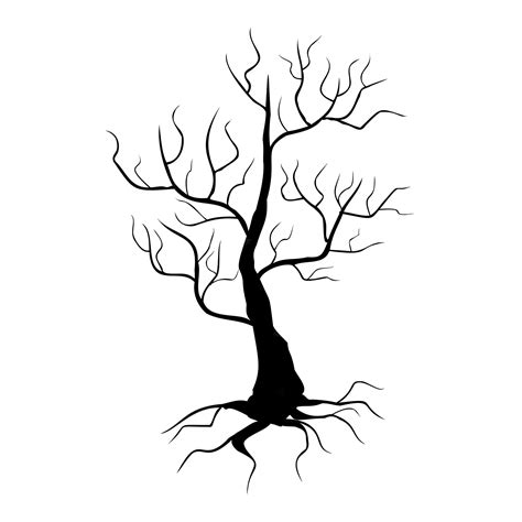 Premium Vector | Spooky tree silhouette vector illustration Halloween ...