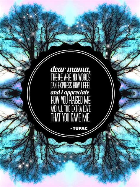 Dear Mama Tupac Unique Background Made from Tree Photo. | Etsy