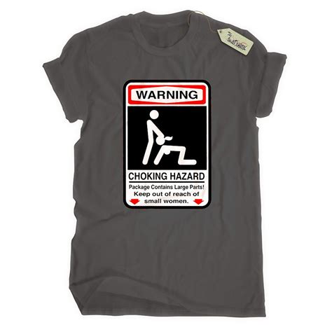 NEW WARNING CHOKING HAZARD RUDE TRENDY OUTRAGEOUS MENS FUNNY T SHIRTS ALL SIZES | eBay