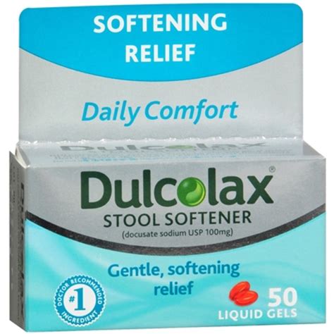 Dulcolax Stool Softener Liquid Gels 50 Liquid Gels (Pack of 2) - Walmart.com - Walmart.com