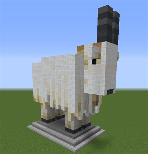 I made Goat statue for his release! : r/Minecraft