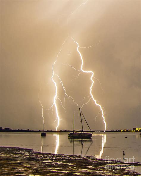 Engulfed in Lightning Photograph by Stephen Whalen