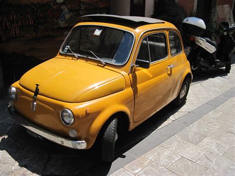 #Old #fiat #500 #yellow #italy #beautiful #car #fiat500 #retro #vintage ...