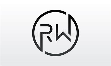 Initial Rw Letter Logo with Creative Modern Business Typography Vector Template. Creative Letter ...