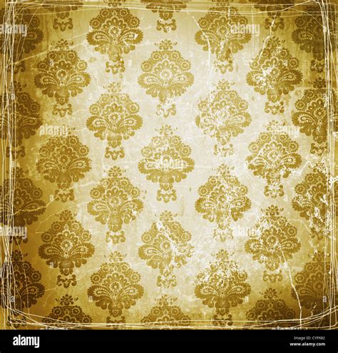 Vintage wallpaper with floral design Stock Photo - Alamy