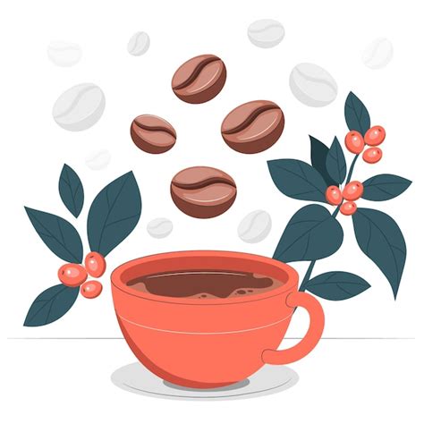 Free Vector | Coffee bean concept illustration