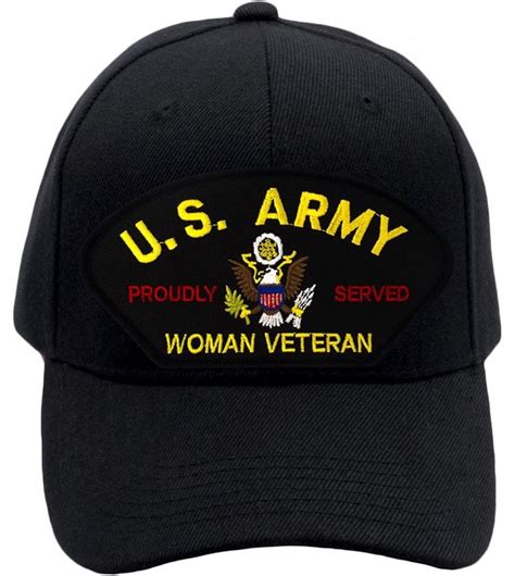 US Army - Woman Veteran Hat/Ballcap Adjustable One Size Fits Most - Black - CL18ND2USM8 ...