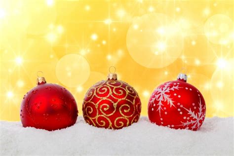 Red Christmas Balls In Snow Free Stock Photo - Public Domain Pictures