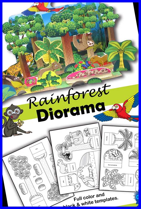 Rainforest Diorama Printables