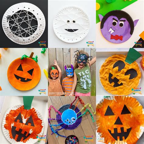 Halloween Paper Plate Crafts for Kids - Happy Toddler Playtime