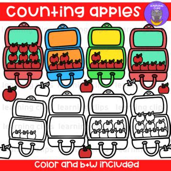 Counting Apples Clipart | Back to School Clipart by Learning Clips