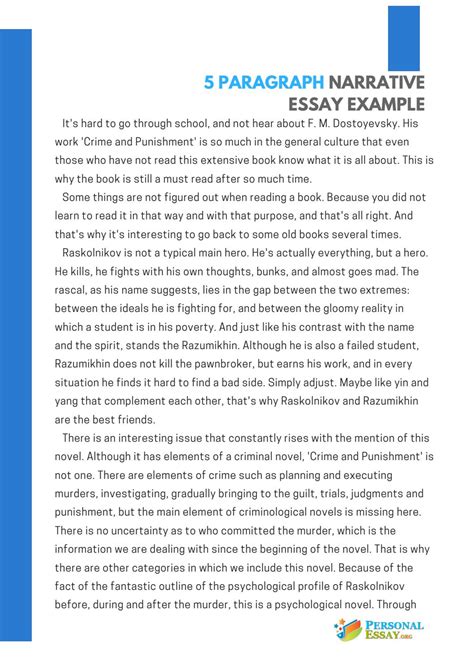 5 Examples Of Narrative Paragraph - Printable Templates Free