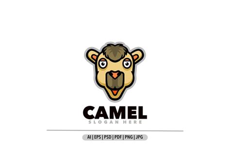 Funny Camel head cartoon