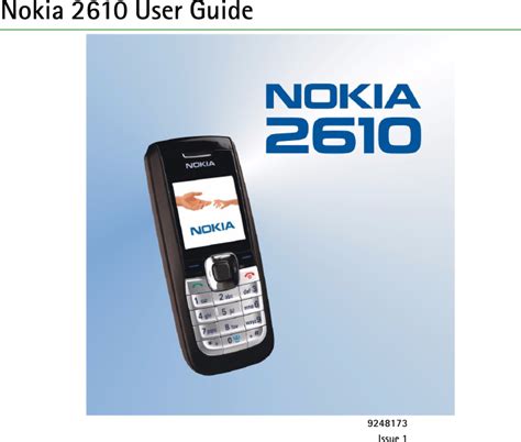 Nokia 2610 Users Manual