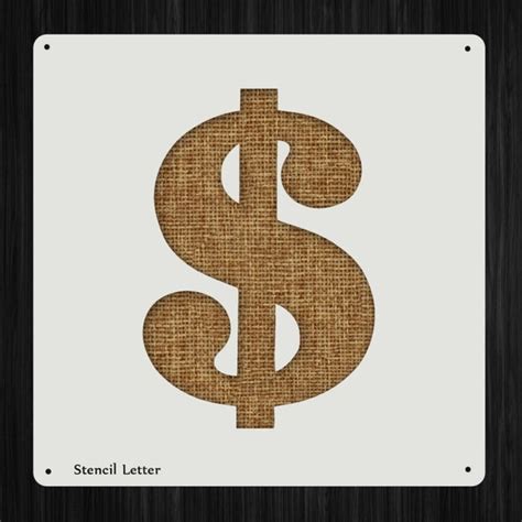 Dollar Sign Stencil for Walls and Crafts Reusable Stencils of a Dollar ...