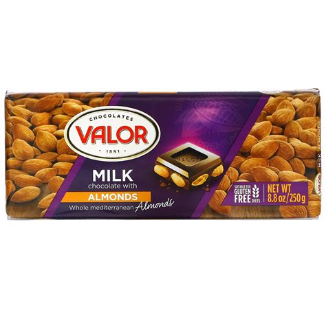 Valor, Milk Chocolate with Almonds, 8.8 oz (250 g) - iHerb