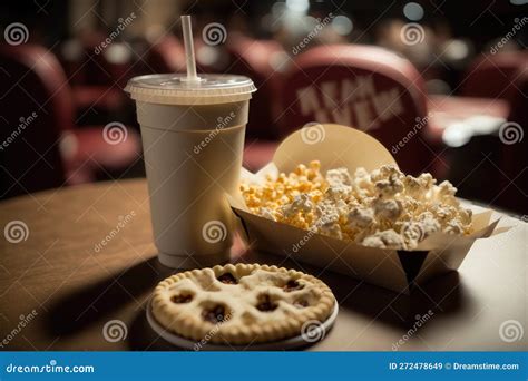 Film Theatre Food and Beverages. AI Generated Stock Illustration ...