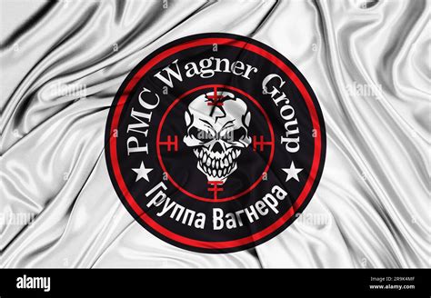 Flag Wagner Group, flag Wagner Private Military Company, fabric flag PMC Wagner, 3D work and 3D ...