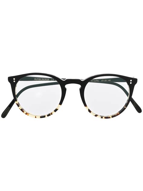 Oliver Peoples O' Malley Round Frame Glasses | Black | FARFETCH HK