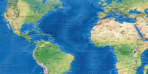 World map Winkel-Tripel projection - Winkel-Tripel world map