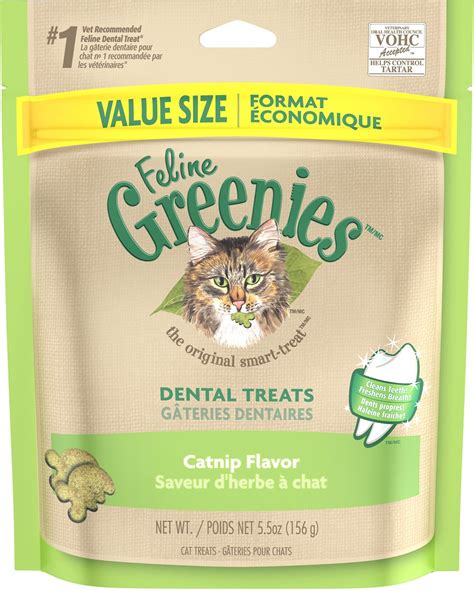 Greenies Feline Catnip Flavor Dental Cat Treats, 5.5-oz bag - Chewy.com