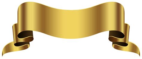 Gold Banner Transparent PNG Clip Art Image | Gallery Yopriceville - High-Quality Images and ...