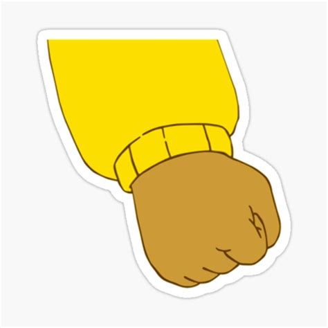 "Arthur Cartoon Fist Meme" Sticker for Sale by nipptalor | Redbubble