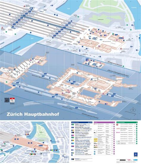 Zürich Central Station Map - Ontheworldmap.com