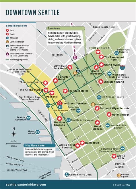 DOWNTOWN SEATTLE HOTEL MAP - Best Areas & Places to Stay