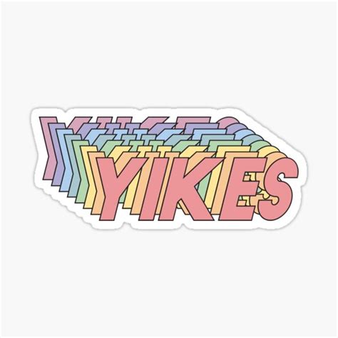 "YIKES" Sticker for Sale by Alesia Fisher | Redbubble