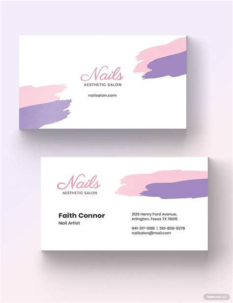 Nails Business Cards Templates Free