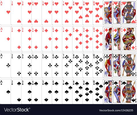 Complete playing card set Royalty Free Vector Image