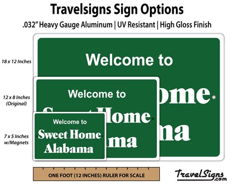 Sweet Home Alabama Welcome Sign – Travelsigns