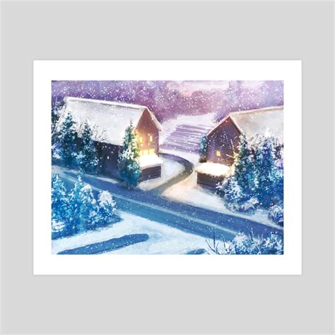 When Christmas Comes To Town, an art print by Gloria I - INPRNT